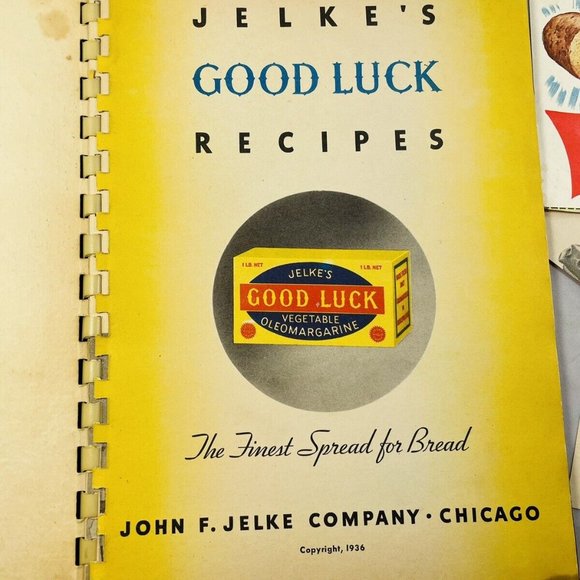 Vintage Jelke’s Good Luck Recipes Cookbook 1936 And Cutouts Book From Chicago - Picture 2 of 11